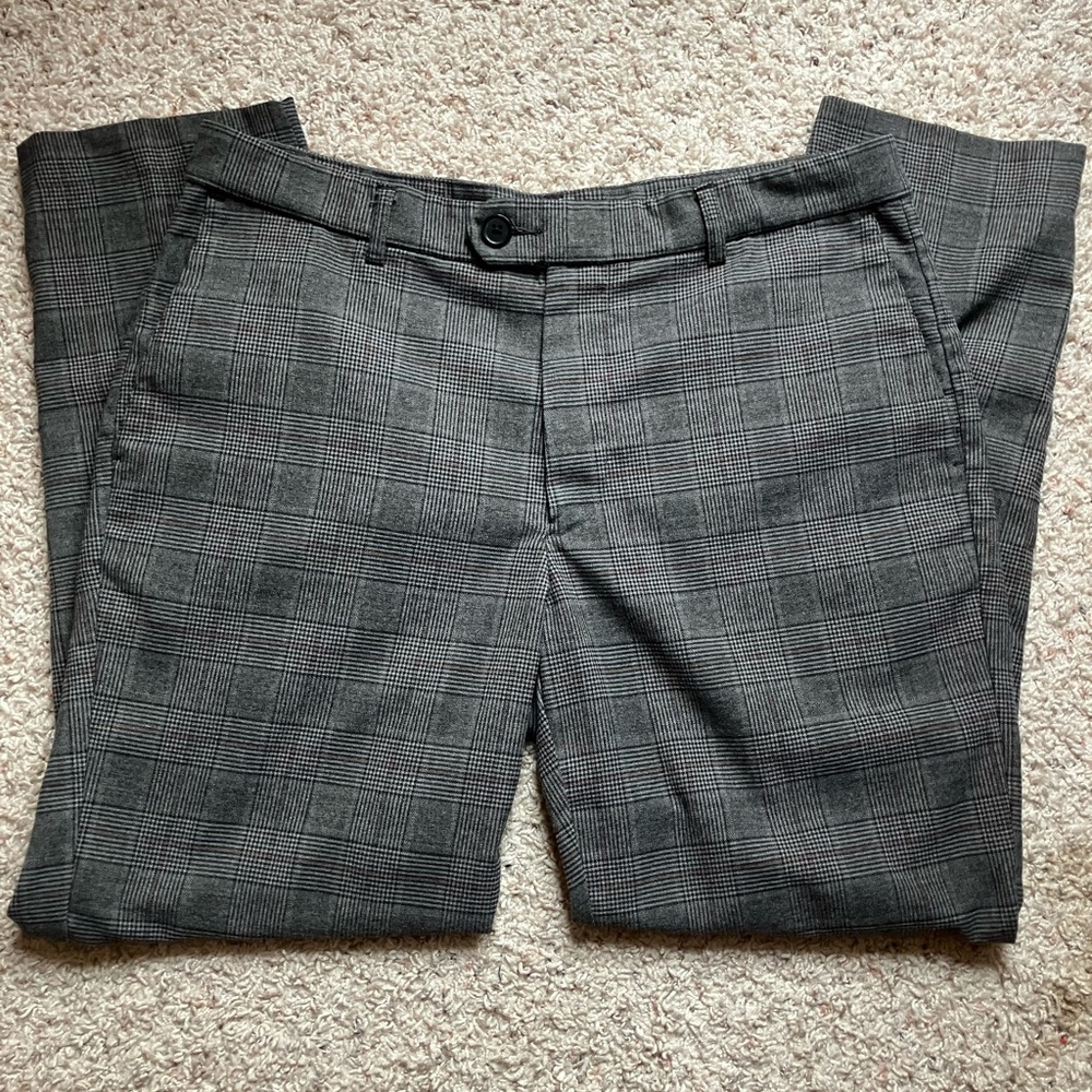 Goodfellow & Co Gray Plaid Dress Pants